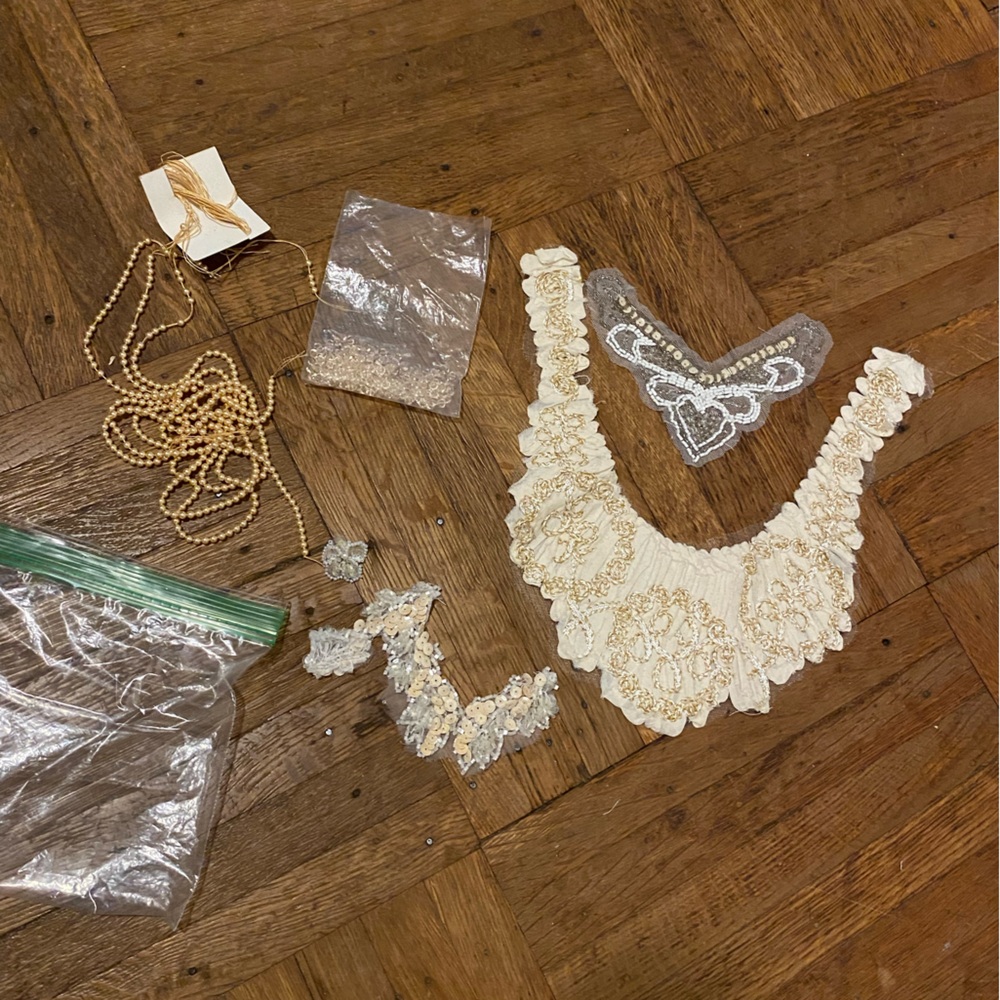 Assorted Beige Trim Swarovski Pearls and Crystals